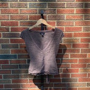 Express Tie Waist Knitted Blouse